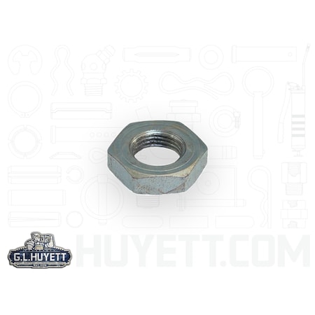 Lincoln Industrial Hex Nut, 1/8", Steel, Zinc Clear Trivalent L51055